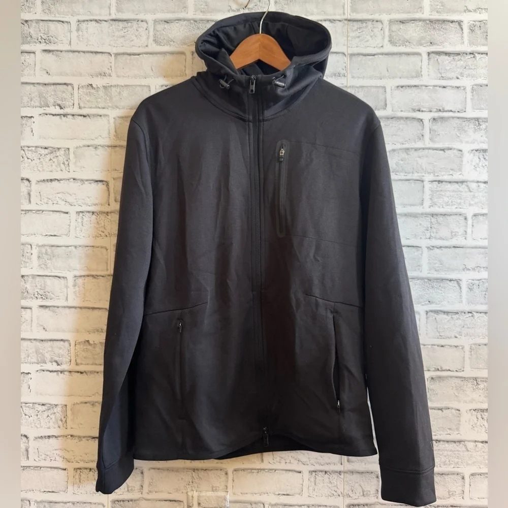 NWT! Men’s VRST Pinnacle fleece black full zip moisture wicking hoodie jacket S - Picture 1 of 5